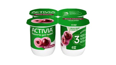 Activia Gluten Free Low Fat Black Cherry 1.5% Milkfat Gut Health Probiotic Yogurt Cups