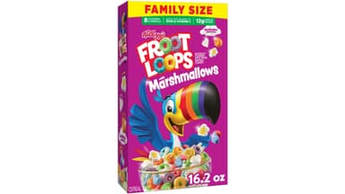 Froot Loops Cereal with Marshmallows Sweetened Multigrain Breakfast Cereal Family Size