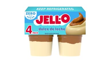 JELL-O Zero Sugar Dulce de Leche Pudding Snack Cups