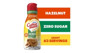 Coffee-Mate Zero Sugar Gluten Free Hazelnut Liquid Coffee Creamer