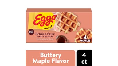Eggo Frozen Buttery Maple Flavor Belgian-Style Street Waffles