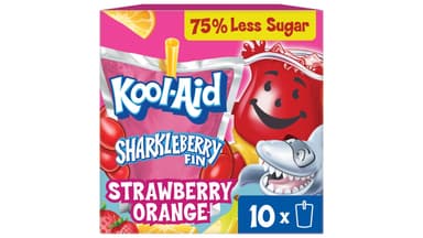 Kool Aid Jammers Sharkleberry Fin Strawberry Orange Punch Juice Drink