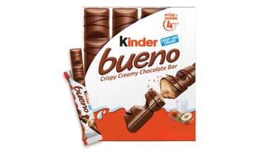 Kinder Bueno Milk Chocolate and Hazelnut Cream Chocolate Bars