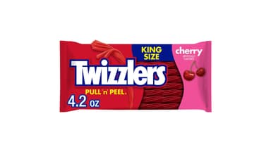 Twizzlers Pull 'N' Peel Low Fat Cherry Chewy Candy King Size