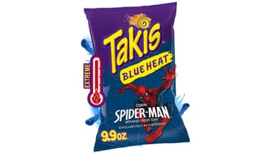 Blue Takis Blue Heat Hot Chili Pepper Extreme Spicy Rolled Tortilla Chips Bag Sharing Size