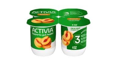 Activia Low Fat Peach Probiotic Yogurt