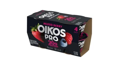 Oikos No Added Sugar Mixed Berry High Protein Yogurt Cups